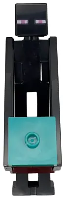 MIN227:  Enderman - Dark Red Block with Dark Turquoise Top