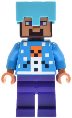 MIN237:  Steve - Holiday Snow Golem Sweater, Medium Azure Helmet