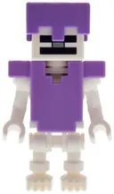 Minifigurka: MIN253:  Skeleton, Minecraft - Medium Lavender Armor and Helmet