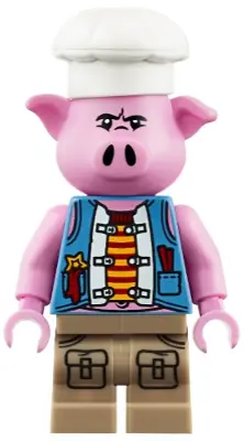 MK011:  Pigsy - Medium Blue Vest, Dark Tan Medium Legs with Pockets