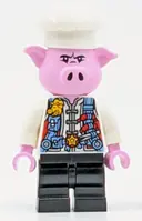 Minifigurka: MK040:  Pigsy - Medium Blue Utility Harness with Star Buckle, Black Medium Legs
