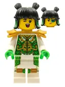 Minifigurka: MK042:  Mei - Dragon Armor Suit, Pearl Gold Shoulder Pads, Hair