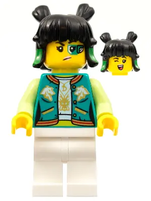 MK059:  Mei - Dark Turquoise Jacket, Wink / Green Eyepiece