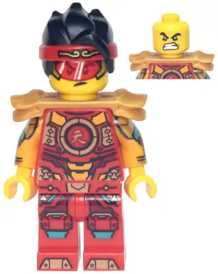 MK074:  Monkie Kid - Battle Armor, Pearl Gold Shoulder Pads