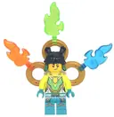 Minifigurka: MK089:  Mei - Neon Yellow Armor, Fire Rings