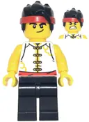 Minifigurka: MK092:  Monkie Kid - White Vest with Clasps and Red Belt