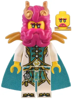 MK123:  Dragon of the East - Legs, Dark Turquoise Cape