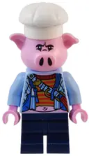 Minifigurka: MK147:  Pigsy - Bright Light Blue Open Jacket
