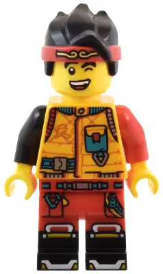 MK152:  Monkie Kid - Bright Light Orange Diving Suit, Wink