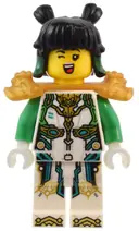 Minifigurka: MK153:  Mei - Dragon Armor Suit, Pearl Gold Dragon Head Shoulder Pads