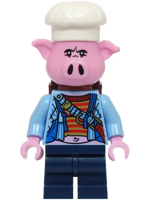 MK174:  Pigsy - Bright Light Blue Open Jacket, Backpack