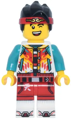MK178:  Monkie Kid - White Jacket with Buttons, White Legs