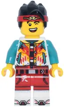 Minifigurka: MK178:  Monkie Kid - White Jacket with Buttons, White Legs