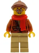 Minifigurka: MK179:  Mr. Tang - Dark Orange Jacket, Reddish Brown Flat Cap