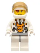 Minifigurka: MM008:  Mars Mission Astronaut with Helmet and Red-Brown Hair over Eye and Stubble