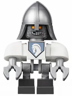NEX002:  Lance Bot - White Shoulders, Flat Silver Helmet