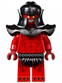 Minifigurka: NEX012:  Crust Smasher - Bare Chest, Red Legs, Black Shoulder Pads Armor