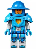 Minifigurka: NEX019:  Royal Soldier / King's Guard - Blue Helmet with Broad Brim, Dark Azure Armor and Hands