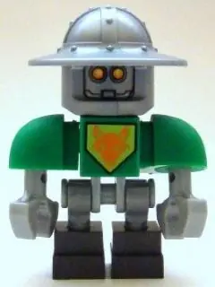 NEX029:  Aaron Bot - Green Shoulders, Flat Silver Helmet
