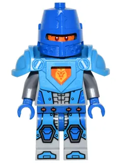NEX039:  Royal Soldier / King's Guard - Blue Helmet with Eye Slit, Dark Azure Armor, Blue Hands