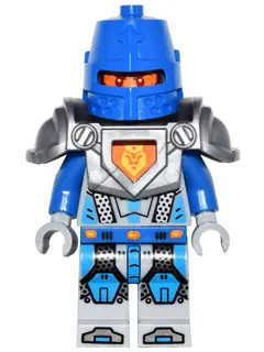NEX040:  Royal Soldier / King's Guard - Blue Helmet with Eye Slit, Flat Silver Armor