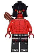 Minifigurka: NEX042:  Crust Smasher - Bare Chest, Black Legs, Reddish Brown Quiver