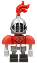 Minifigurka: NEX049:  Macy Bot - Red Shoulders, Flat Silver Helmet