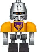 Minifigurka: NEX060:  Axl Bot - Bright Light Orange Shoulders, Flat Silver Helmet