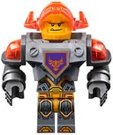 Minifigurka: NEX069:  Axl - Trans-Neon Orange Visor, Flat Silver Torso