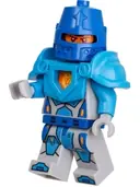 Minifigurka: NEX075:  Royal Soldier / King's Guard - Blue Helmet with Eye Slit, Dark Azure Armor, Light Bluish Gray Hands