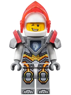 NEX076:  Lance Richmond - Trans-Neon Orange Visor, Flat Silver Armor