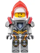 Minifigurka: NEX076:  Lance Richmond - Trans-Neon Orange Visor, Flat Silver Armor