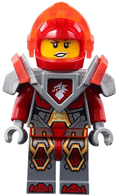 NEX086:  Macy Halbert - Trans-Neon Orange Visor, Flat Silver Armor