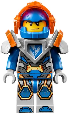 NEX093:  Clay Moorington - Blue Helmet, Trans-Neon Orange Visor, Flat Silver Armor