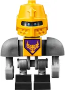 Minifigurka: NEX094:  Axl Bot - Dark Bluish Gray Shoulders, Bright Light Orange Helmet