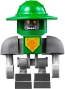 Minifigurka: NEX103:  Aaron Bot - Dark Bluish Gray Shoulders, Green Helmet