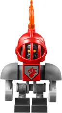 Minifigurka: NEX105:  Macy Bot - Dark Bluish Gray Shoulders, Red Helmet