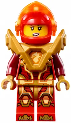 NEX133:  Macy Halbert - Trans-Neon Orange Visor, Pearl Gold Armor