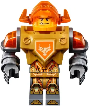 NEX137:  Axl - Trans-Neon Orange Visor, Pearl Gold Torso