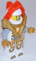 Minifigurka: NEX141:  Lance Richmond - Trans-Neon Orange Visor, Pearl Gold Armor