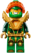 Minifigurka: NEX152:  Aaron Fox - Trans-Neon Orange Visor, Pearl Gold Armor, Clip on Back