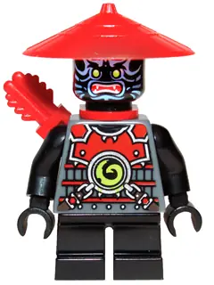 NJO0082:  Stone Army Scout - Blue Face, Red Quiver, Short Legs