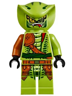 NJO0206:  Lasha - Rebooted, Serpentine Snake Scout, Lime with Dark Orange Armor Coverings