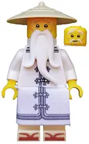 Minifigurka: NJO0315:  Sensei Wu - The LEGO Ninjago Movie, White Robe, Zori Sandals