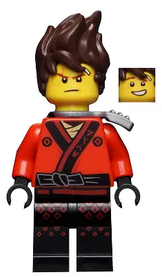 NJO0317:  Kai - The LEGO Ninjago Movie, Hair, Flat Silver Scabbard
