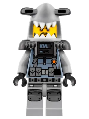 NJO0353:  Hammer Head - Black Beard, Large Knee Plates