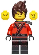 Minifigurka: NJO0360:  Kai - The LEGO Ninjago Movie, Hair, Pearl Dark Gray Scabbard