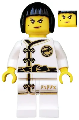 NJO0430:  Nya - White Wu-Cru Training Gi, Black Bob Cut Hair