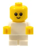 Minifigurka: NJO0446:  Baby - White Body with Yellow Hands, Head with Neck