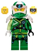 Minifigurka: NJO0570:  Lloyd - Digi Lloyd, White Shoulder Armor with Scabbard